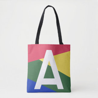 Anpassad Retro Färgblock Monogram Väska