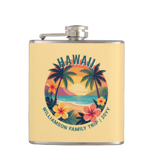 Anpassad Retro Hawaii Tropisk Semester Familjeresa Fickplunta