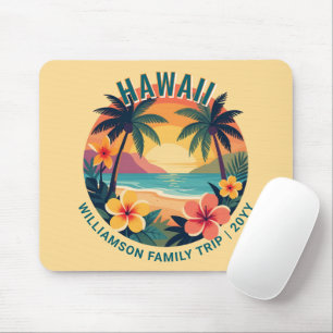 Anpassad Retro Hawaii Tropisk Semester Familjeresa Musmatta