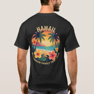 Anpassad Retro Hawaii Tropisk Semester Familjeresa T Shirt