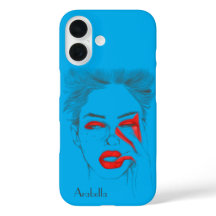 Anpassad retro-illustration - blå