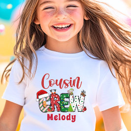 Anpassad Retro Kusin Crew Juldoodle T-Shirt