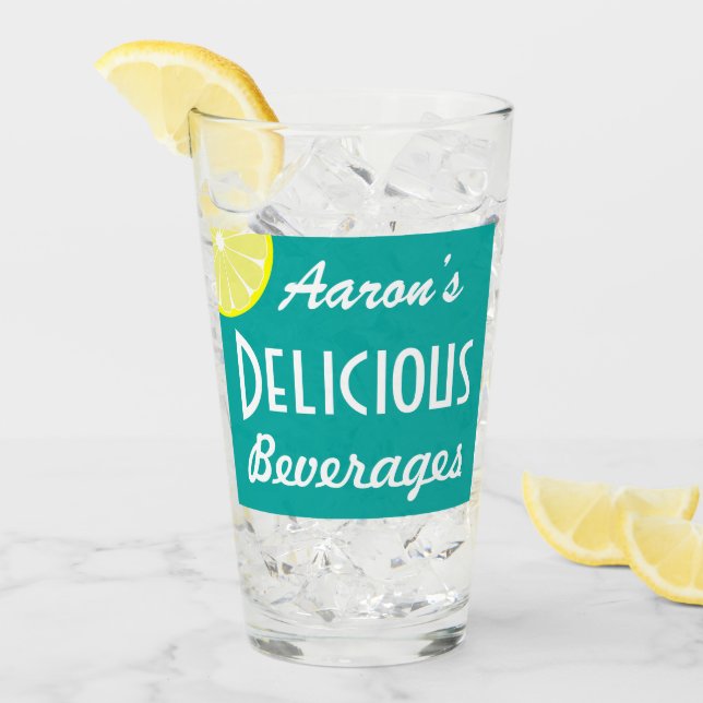Anpassad Retro Leckert Dryckesglas Present Glaskopp (Framsida Ice)