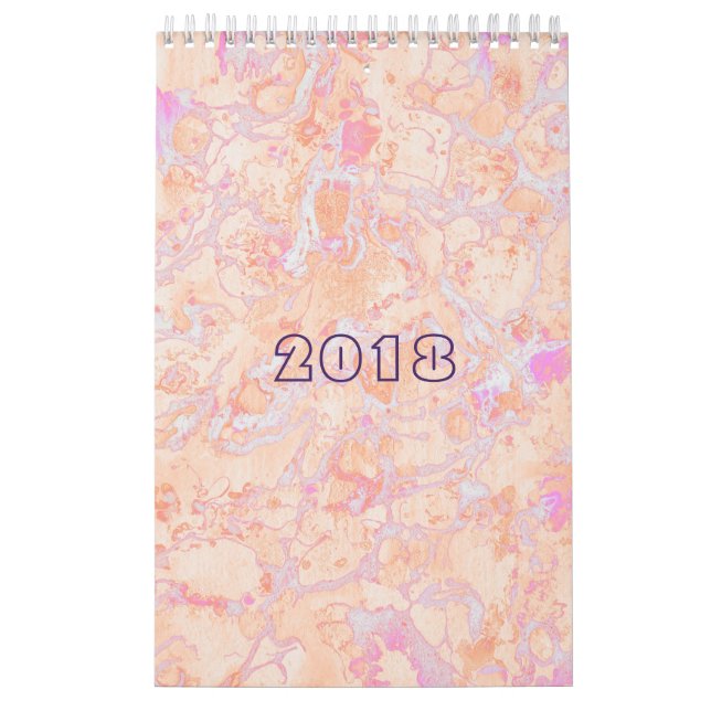 Anpassad Retro Marmor Konst  Kalender (Omslag)