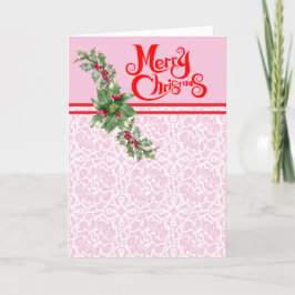 Anpassad Retro Mid-Century God Jul Helgkort