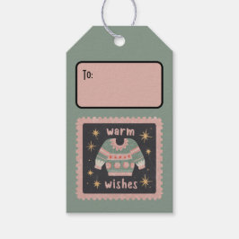 Anpassad Retro Pappersstämpel Varmaste önskningar  Presentetikett