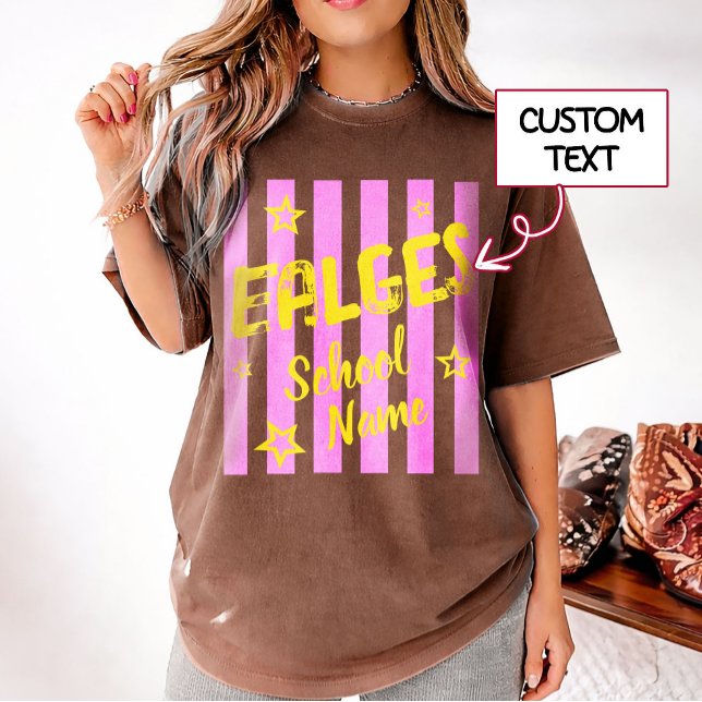 Anpassad Retro Skolanda Mascot T-Shirt (Skapare uppladdad)