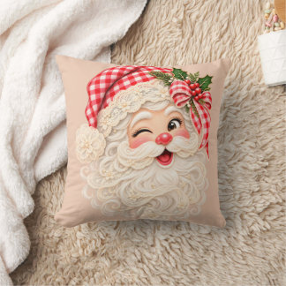 Anpassad Retro Spets Jul Tomte, God Jul Kudde