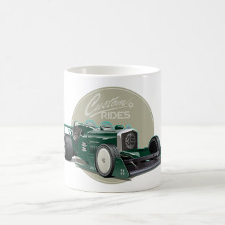 Anpassad retro tävlingsbil koncept kaffemugg