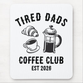 Anpassad Retro Trötta Pappors Kaffeklubb Grundad 2 Musmatta