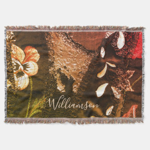 Anpassad Retro Vintage Patchwork Broderi Look  Filt