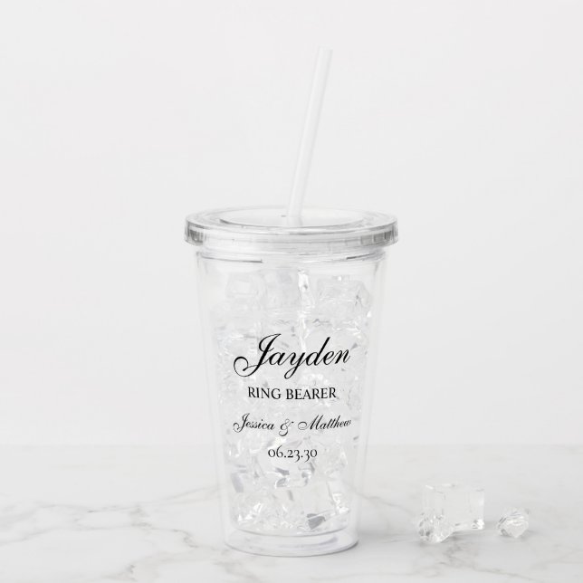 Anpassad Ringbärare Skript Take Away Mugg (Baksida Ice)