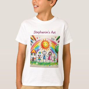 Anpassad ritning skjorta barnens konst för mamma p t shirt