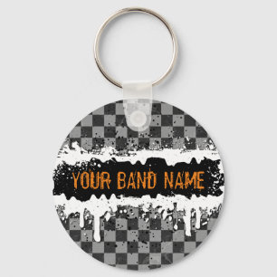 Anpassad Rock musik Musician med namn Band Merch P Nyckelring