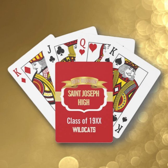 Anpassad RÖD 50-års klassåterträff  Casinokort (Skapare uppladdad)