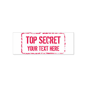 Anpassad röd bläck TOP SECRET konfidentiell logoty Självfärgande Stämpel