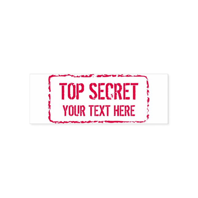 Anpassad röd bläck TOP SECRET konfidentiell logoty Självfärgande Stämpel (Design)