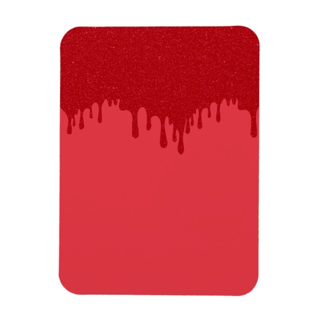 Anpassad röd droppmagnet – djärv minimalistisk des magnet (Vertikal)