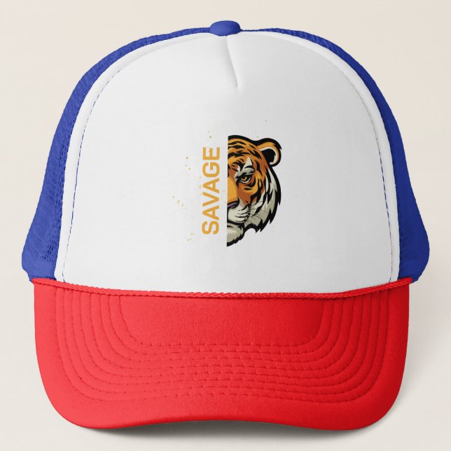 Anpassad röd vit blå Truckerhatt Keps (Framsida)