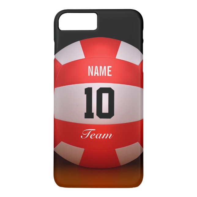 Anpassad röd volleyboll Case-Mate iPhone skal (Baksida)