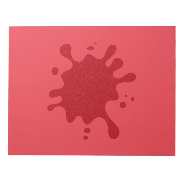 Anpassad rödlackerad tomat Splash Notepad Anteckningsblock (Framsida)