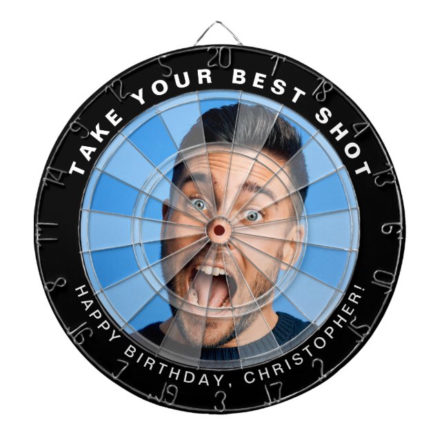 Anpassad rolig ansiktsbild Dartboard Darttavla (Framsidan)