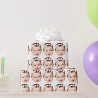Anpassad rolig ansiktsbild presentgift jul presentpapper