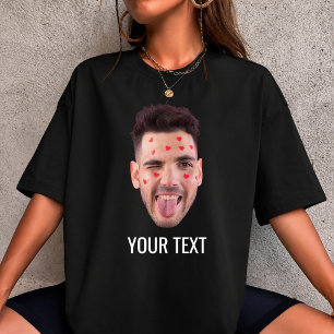 Anpassad rolig ansiktsfoto för Alla hjärtans dag-p T Shirt