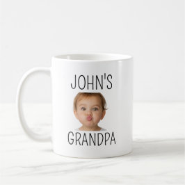 Anpassad rolig bebisfoto farfar-mugg | Personlig Kaffemugg