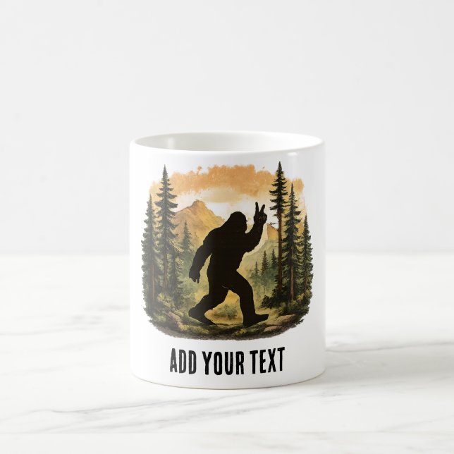 Anpassad Rolig Bigfoot Sasquatch-design - Personli Kaffemugg (Center)