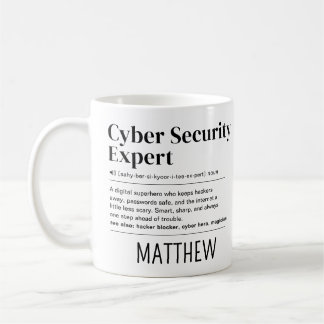 Anpassad rolig cybersäkerhetsexpert definition kaffemugg