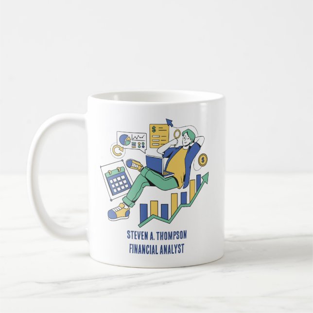 Anpassad rolig finansmugg kaffemugg (Vänster)