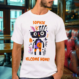 Anpassad rolig grafisk t-shirt för välkommen hem