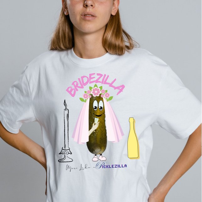 Anpassad Rolig Inlagd Bridezilla Senterparty T Shirt (Skapare uppladdad)