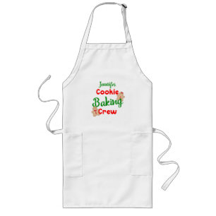 Anpassad rolig julbakning för Cookie Baking Crew Långt Förkläde