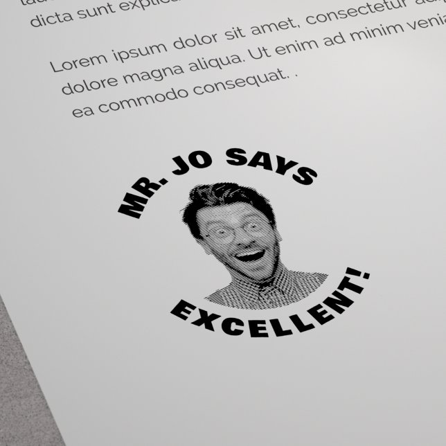 Anpassad rolig lärare foto  Utmärkt Stämpel (Skapare uppladdad)