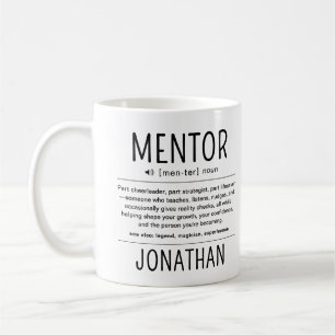 Anpassad rolig mentor coach rådgivare uppskattning kaffemugg