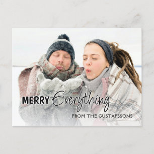 Anpassad rolig Merry Everything humor text Vykort