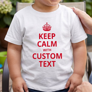 Anpassad Rolig Slogan Keep Calm Grafik T Shirt