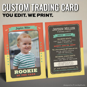 Anpassad Rookie Trading Card, Första födelsedag Re