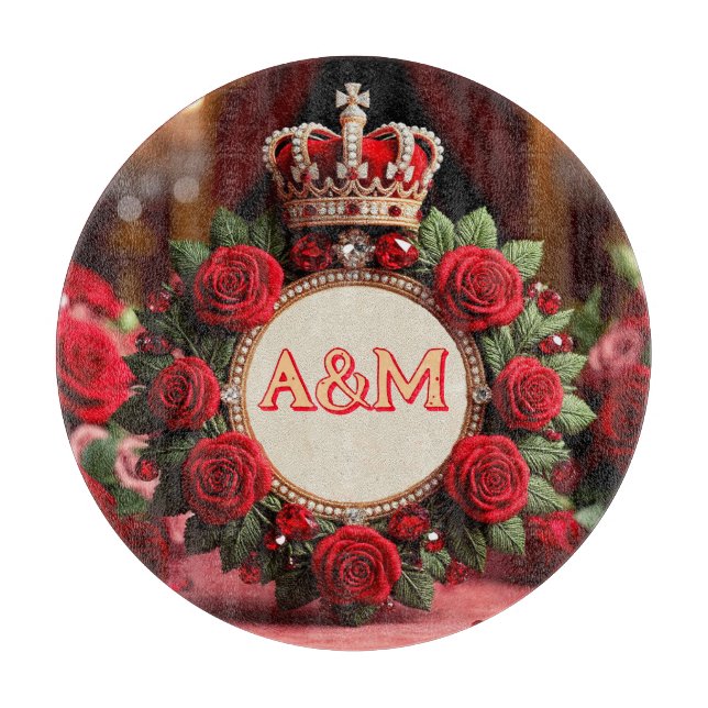 👑 Anpassad ros krona monogram namn present till h (Framsidan)