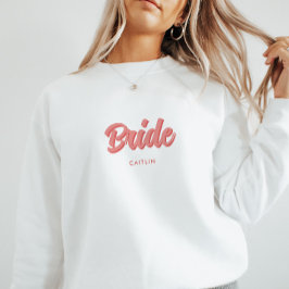 Anpassad Rosa 'Brud' Möhippa Bröllopsfest T Shirt