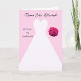 Anpassad rosa brudtackkort tack kort