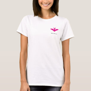 Anpassad Rosa Fladdermus Söt Goth Namn Tee Shirt