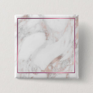 Anpassad Rosa Guldmarmor Elegant Tom Mall Knapp
