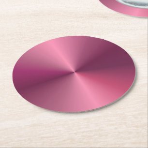 Anpassad rosa lila färg elegant tom mall underlägg papper rund