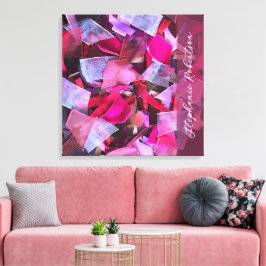 Anpassad Rosa Lila Röd Abstrakt 3D-Effekt Maximal Canvastryck