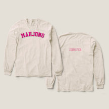 Anpassad Rosa Preppy Varsity Mahjong Grafisk