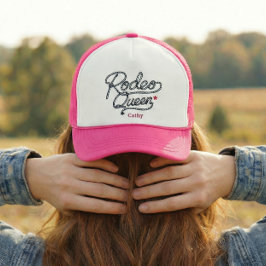 Anpassad Rosa Rodeo Drottning Western Sängkammarfe Keps