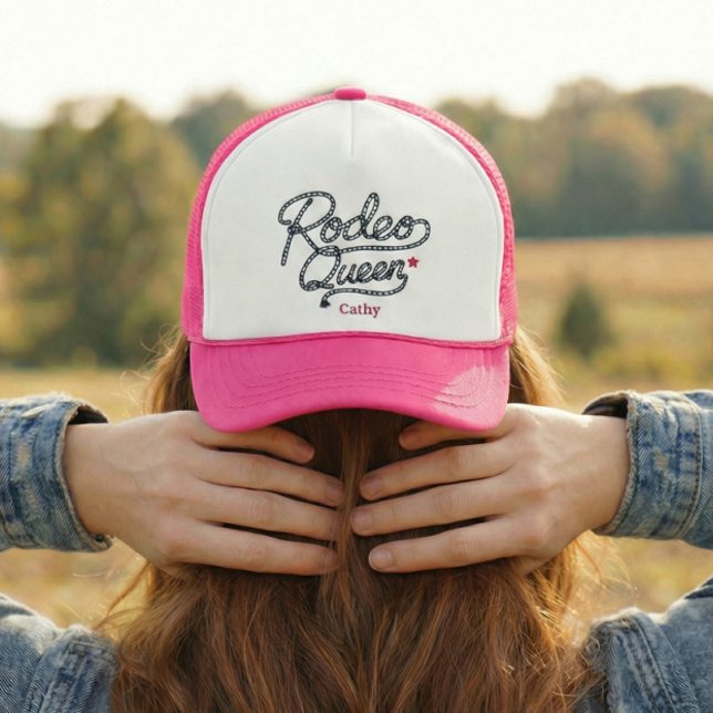 Anpassad Rosa Rodeo Drottning Western Sängkammarfe Keps (Skapare uppladdad)